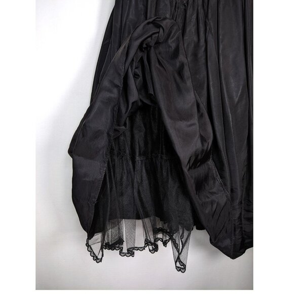 Gunne Sax By Jessica McClintock Vintage Black Sparkle Bodice Fit & Flare Dress - Picture 4 of 5